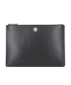 Givenchy 4g Medium Leather Clutch In Black