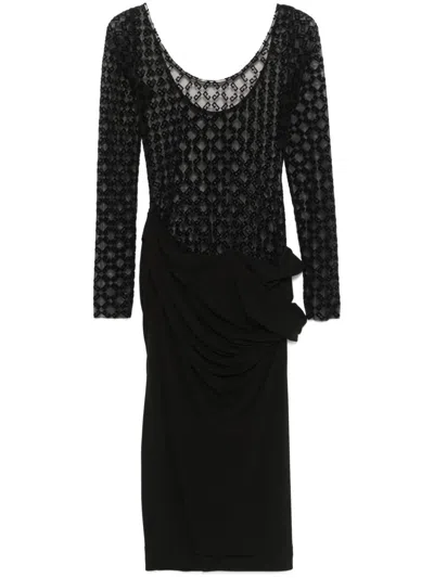 Givenchy 4g Mesh Dress In Black