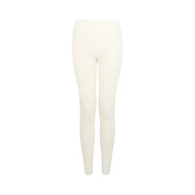 Pre-owned Givenchy 4g Mesh Monogram Stretch Leggings 'off White' | Women's Size S