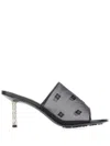 Givenchy G-cube 70 Leather And Mesh Mules In Black