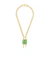 Givenchy 4g Metal Padlock Necklace In Yellow