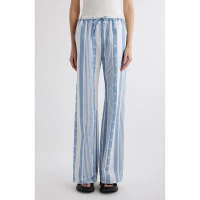 Givenchy Striped Cotton And Linen-blend Pants In Multi