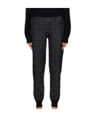 Givenchy 4g Monogram Cashmere Track Pants In Black