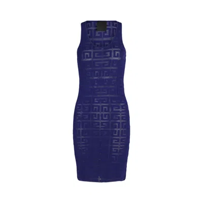 Pre-owned Givenchy 4g Monogram Jacquard Knit Tank Top Dress 'dark Purple' | Women's Size S
