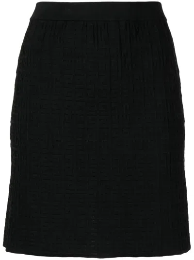 Givenchy 4g Monogram-jacquard Mini Skirt In Black