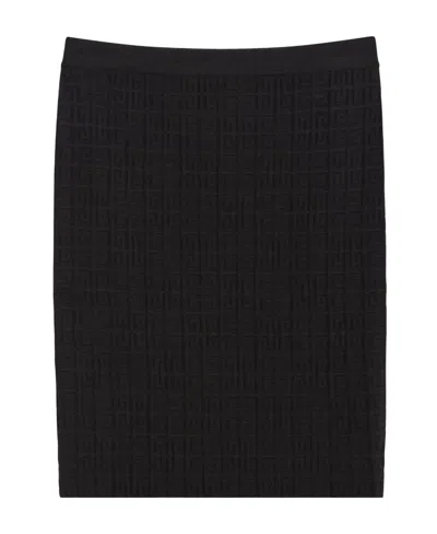 Givenchy 4g Monogram-jacquard Mini Skirt In Black