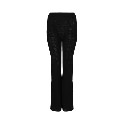 Pre-owned Givenchy 4g Monogram Knit Leggings 'black' | Women's Size Xl