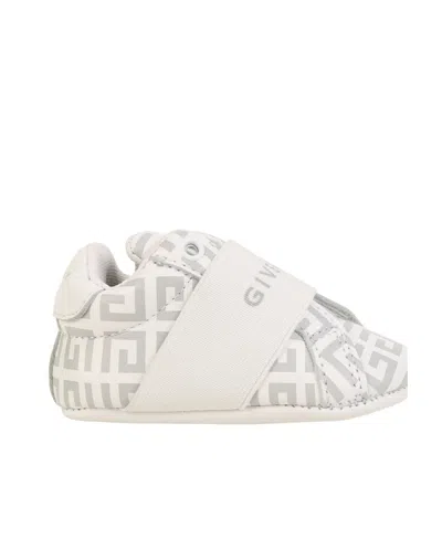 Givenchy 4g Monogram-pattern Leather Slippers In White