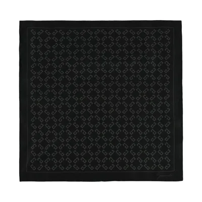 Pre-owned Givenchy 4g Monogram Pocket Square 'black' | Men's Size Onesize