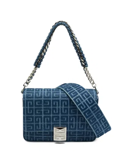Pre-owned Givenchy 4g Monogram Shoulder Bag In Blue
