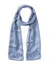 Givenchy 4g Monogram Silk Scarf In Gray