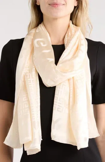 Givenchy 4g Monogram Silk Scarf In Neutral