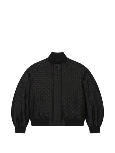 Givenchy 4g Monogram-pattern Bomber Jacket In Black
