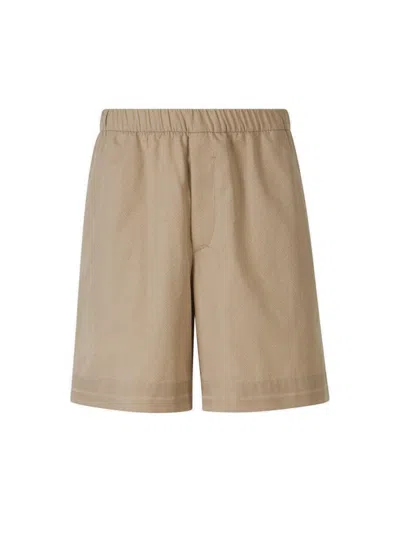 Givenchy 4g Motif Bermuda Shorts In Beige