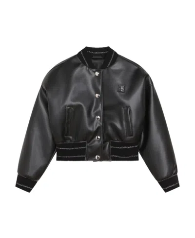 GIVENCHY GIVENCHY KIDS FAUX LEATHER BOMBER JACKET