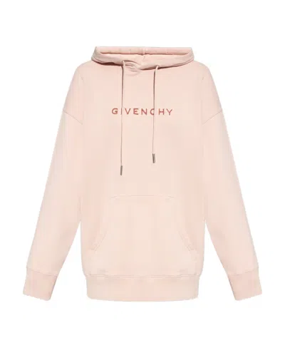 Givenchy 4g-motif Cotton Hoodie In Pink