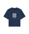 Givenchy New Studio Fit Oversize Logo Graphic T-shirt In Blue