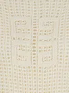 Givenchy White Sweater With 4g Detail In Openwork Knit Woman In White