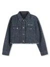 Givenchy 4g-motif Denim Jacket In 蓝色