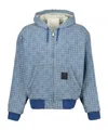 Givenchy 4g-motif Denim Jacket In Blue
