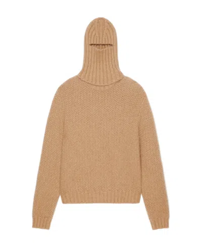Givenchy 4g Motif-embroidered Balaclava Jumper In Nude