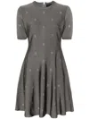 Givenchy 4g-motif Flared Minidress In Grey