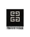 Givenchy 4g Motif Fringed Scarf In Black
