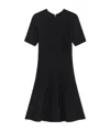 Givenchy Lavaliere 4g Print Midi Dress With Self-tie Collar In Black