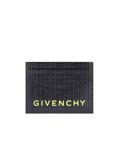 Givenchy 4g-motif Leather Cardholder In Black