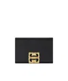 Givenchy 4g Plaque Flap Wallet In Black