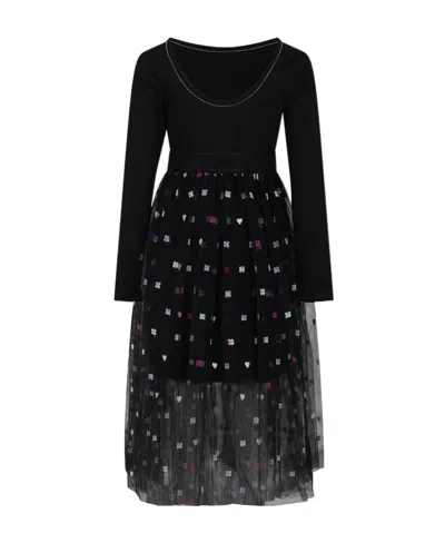 Givenchy 4g-motif Long-sleeve Dress In Black