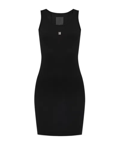 Givenchy 4g-motif Ribbed Mini Dress In Black