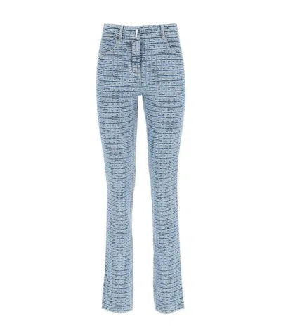 Givenchy 4g Motif Slim-fit Trousers In Blue