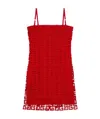 Givenchy 4g Embroidered Mini Shift Dress In Red