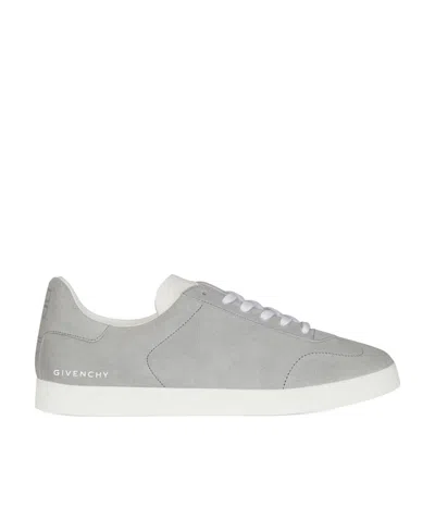 Givenchy 4g-motif Suede Sneakers In Gray