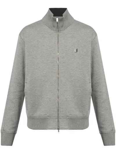 Givenchy 4g-plaque Zip-up Sport Jacket In Grey
