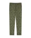 Givenchy 4g-motif Taffeta Trousers In Green