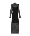 Givenchy Tulle Column Dress With 4g Embroidered Details In Black