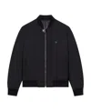 Givenchy Reversible Bomber Jacket In 4g Wool In Black