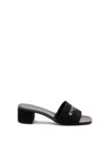 Givenchy Canvas 4g Mules In Black  