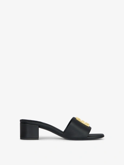 Givenchy 4g Mules In Leather In Black