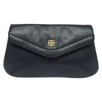 Pre-owned Givenchy 4g Navy Leather Shoulder Bag ()