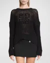 GIVENCHY 4G OPEN KNIT CREWNECK SWEATER