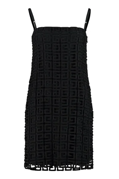 Givenchy 4g 刺绣吊带裙 In Black