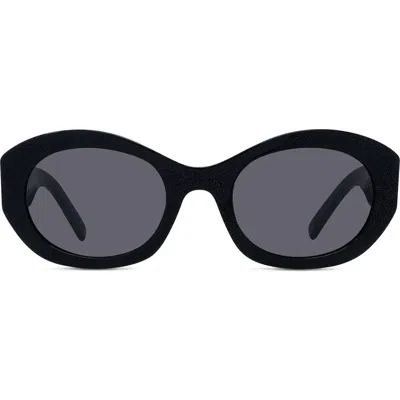 Givenchy 4g Oval Sunglasses In Black