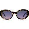Givenchy 4g Oval Sunglasses In Blue