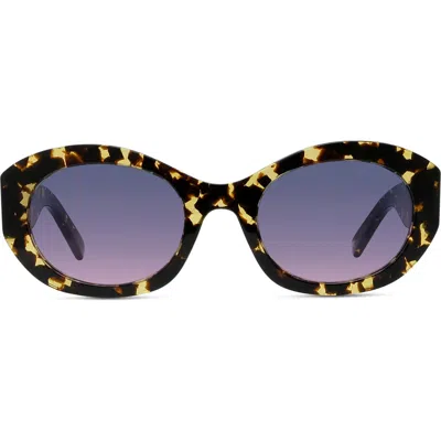 Givenchy 4g Oval Sunglasses In Blue