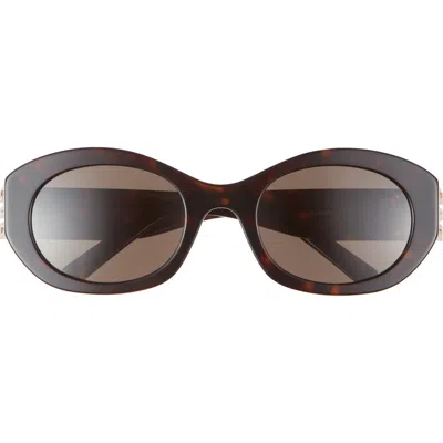 Givenchy 4g Oval Sunglasses In Brown