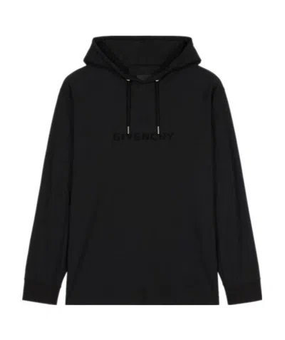 Givenchy 4g Oversize Cotton Hoodie In Black