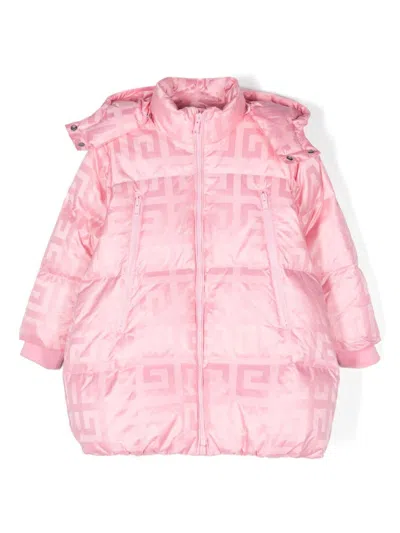 Givenchy Kids' 4g Padded Jacket In Pink